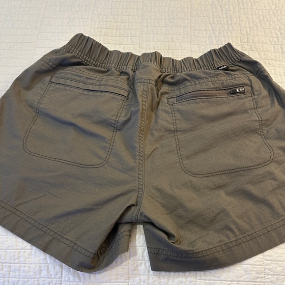 Prana Sz 2 Organic Cotton Shorts Elastic Waist Pockets Gorpcore Ecoconscious EUC - Picture 5 of 9